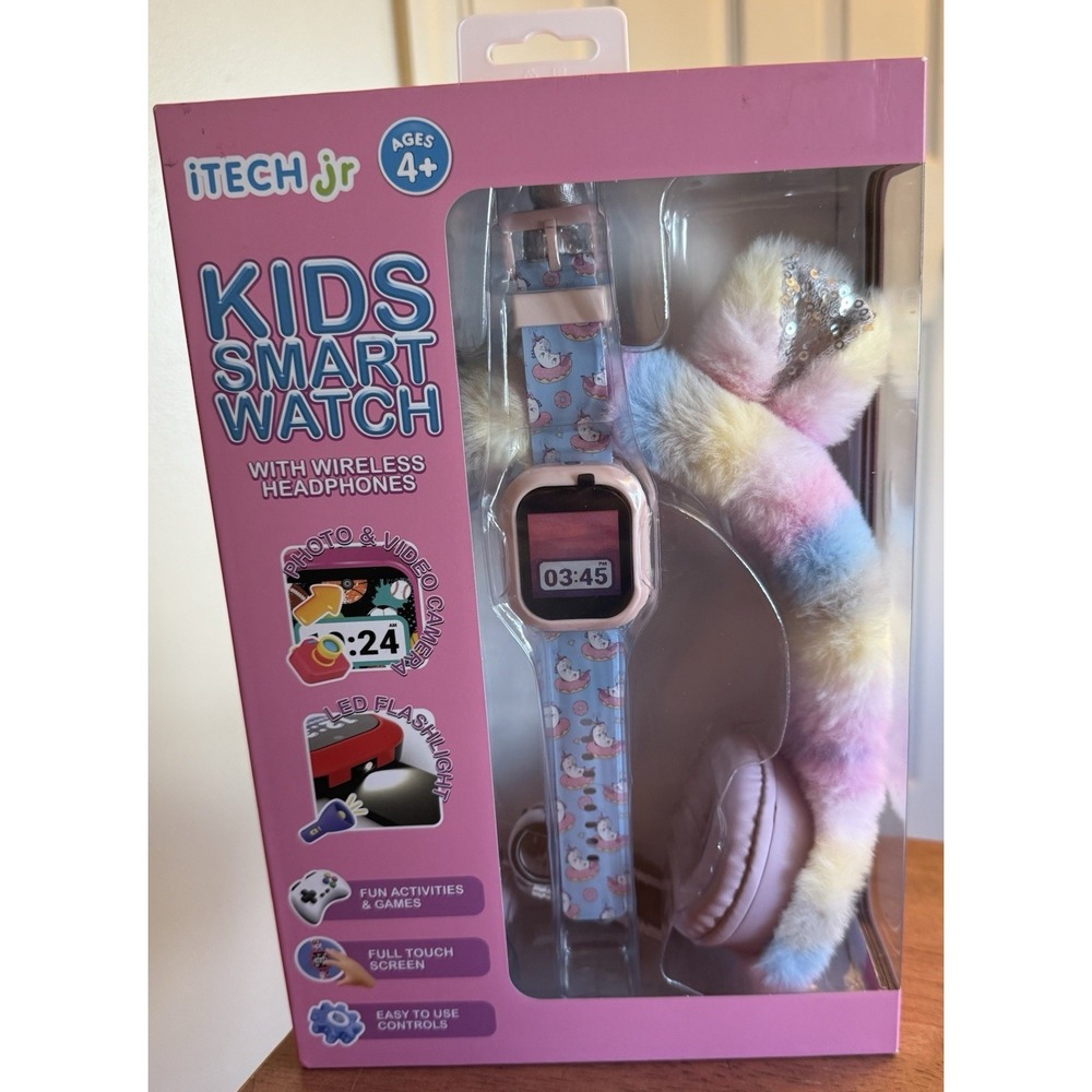 iTech Jr Kids Smart Watch With Wireless Headphones. New